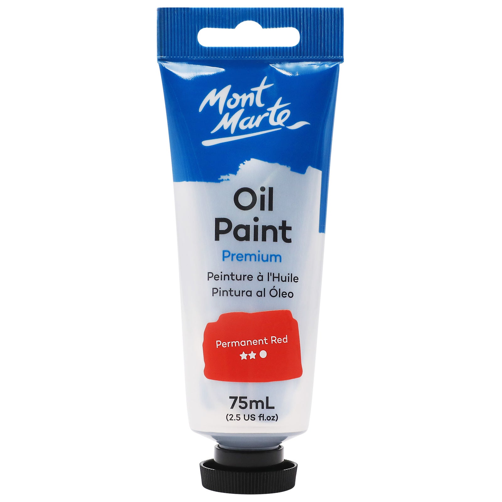 Mont Marte Oil Paint 75ml - Permanent Red - Al Masam Stationery LLC Main image