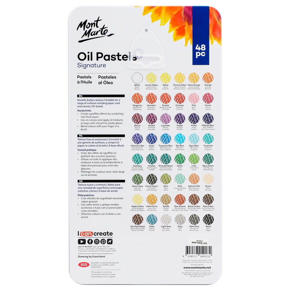 Mont Marte Oil Pastels 48pc in Tin Box Secondary image