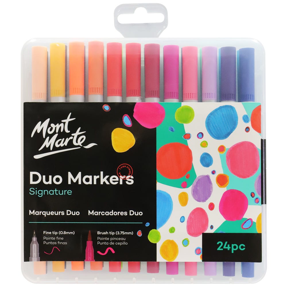 Mont Marte Duo Markers 24pc in Case - Al Masam Stationery LLC Main image