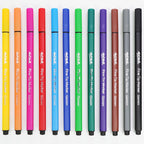 Mont Marte Fine Tip Marker 12pc Tri Grip in Case - Al Masam Stationery LLC