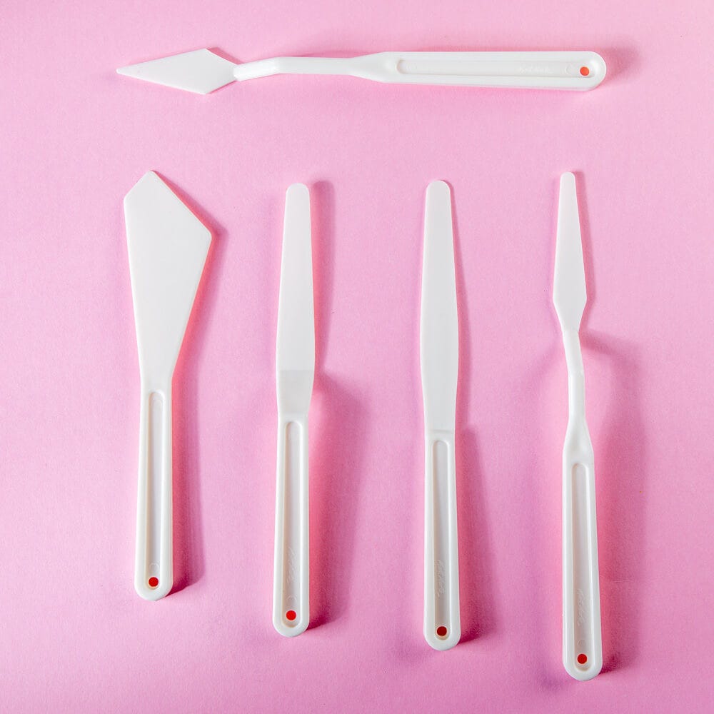 Mont Marte Plastic Palette Knife Set 5pc | Paint Tools