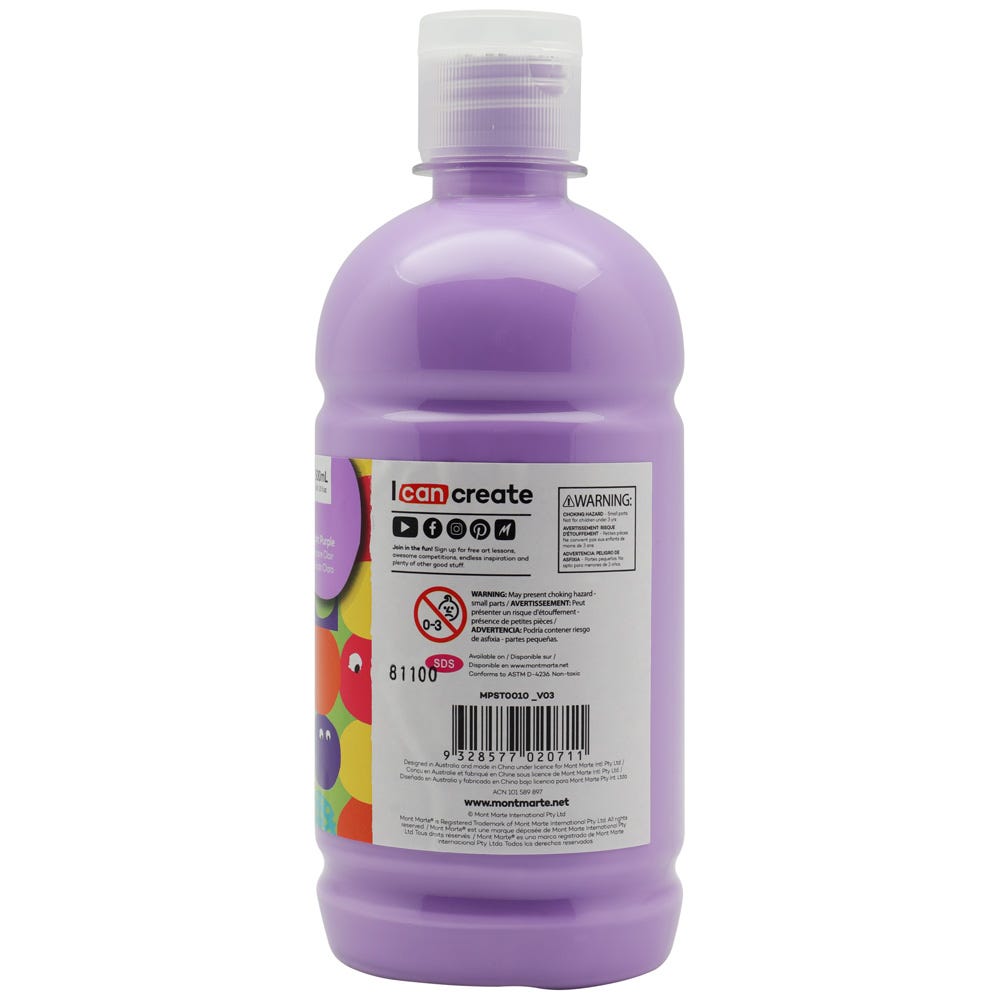 Mont Marte Poster Paint 500ml - Light Purple Secondary image