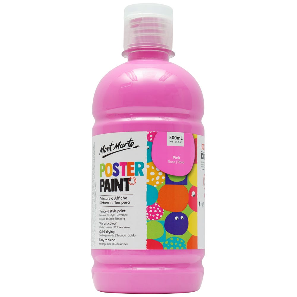 Mont Marte Poster Paint 500ml - Pink - Al Masam Stationery LLC Main image