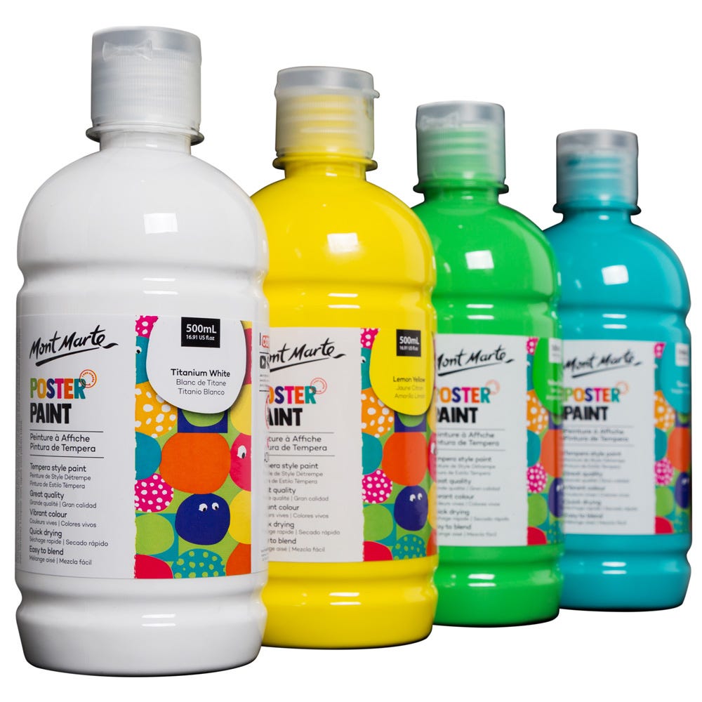 Mont Marte Poster Paint 500ml - Yellow Green - Al Masam Stationery LLC