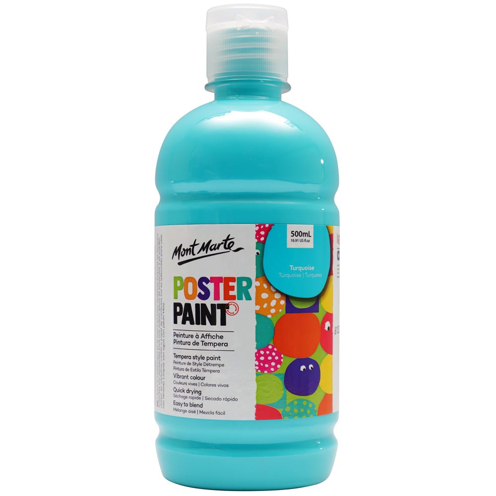 Mont Marte Poster Paint 500ml - Turquoise - Al Masam Stationery LLC Main image