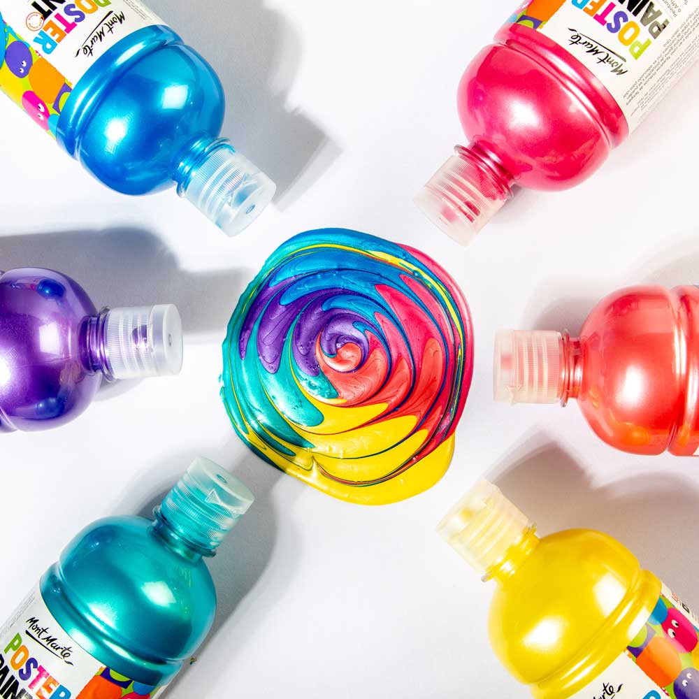 Mont Marte Poster Paint 500ml - Metallic Coral - Al Masam Stationery LLC