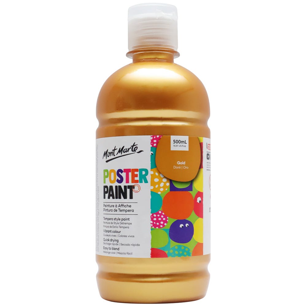 Mont Marte Poster Paint 500ml - Gold - Al Masam Stationery LLC Main image