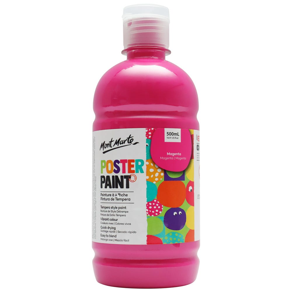 Mont Marte Poster Paint 500ml - Magenta - Al Masam Stationery LLC Main image