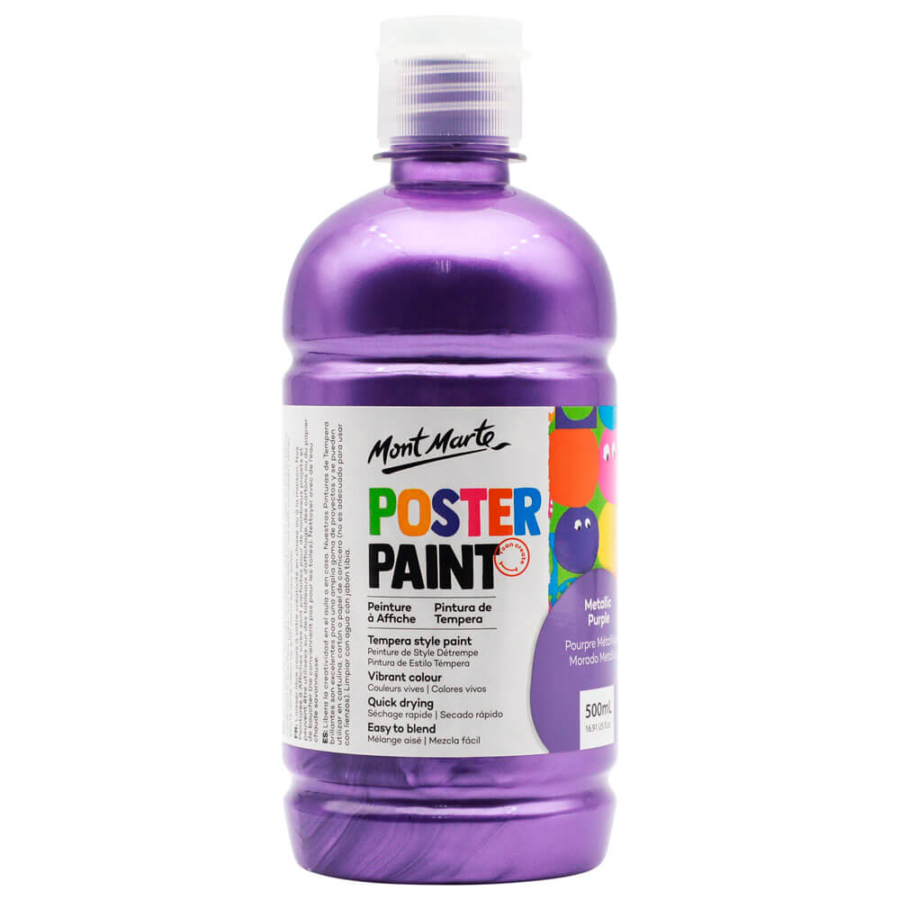 Mont Marte Poster Paint 500ml - Metallic Purple - Al Masam Stationery LLC Main image