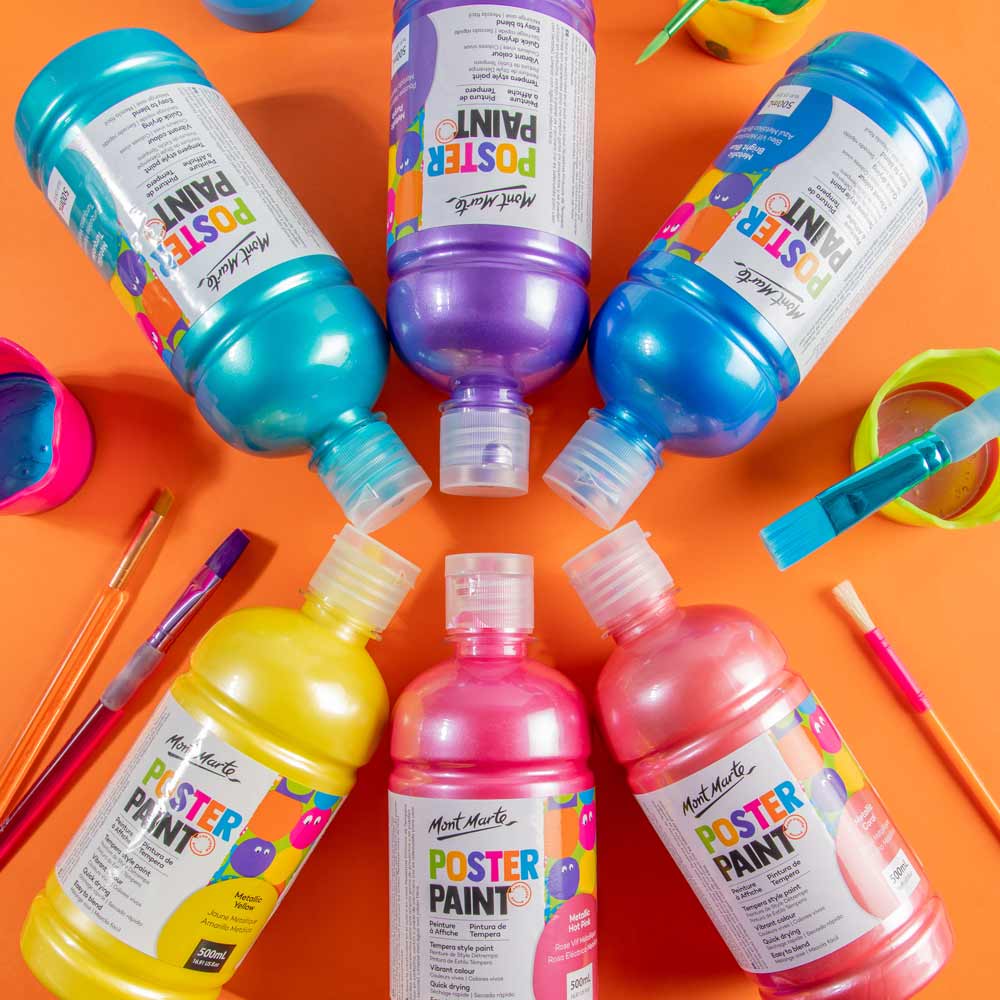 Mont Marte Poster Paint 500ml - Metallic Purple - Al Masam Stationery LLC