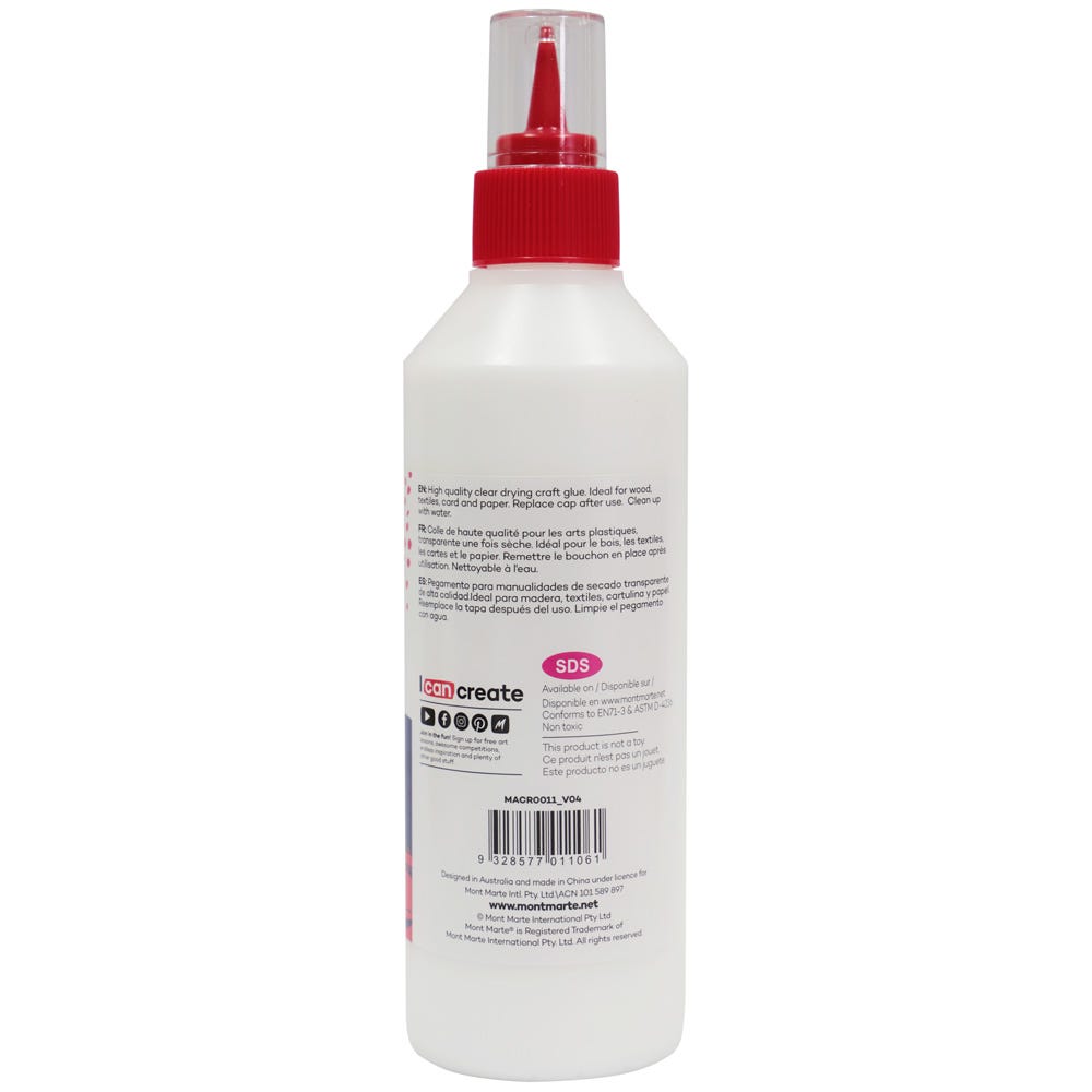 Mont Marte PVA Craft Glue Fine Tip 250g - Al Masam Stationery LLC - Glue and Adhesive - Glue and Adhesive