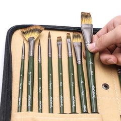 Mont Marte Artist Brush Set w/ Easel Wallet 17pc - Al Masam Stationery LLC