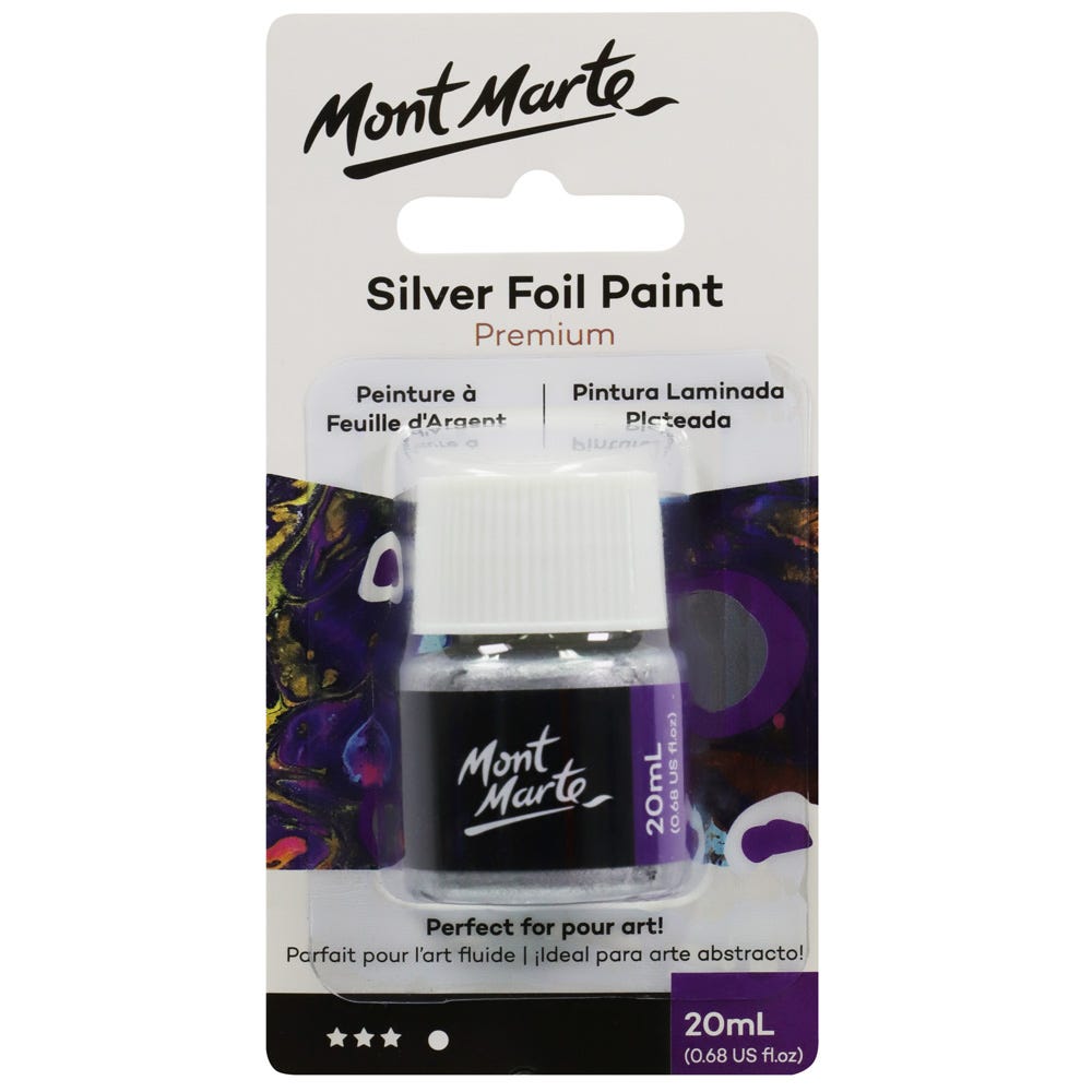 Mont Marte Silver Foil Paint 20ml - Al Masam Stationery LLC
