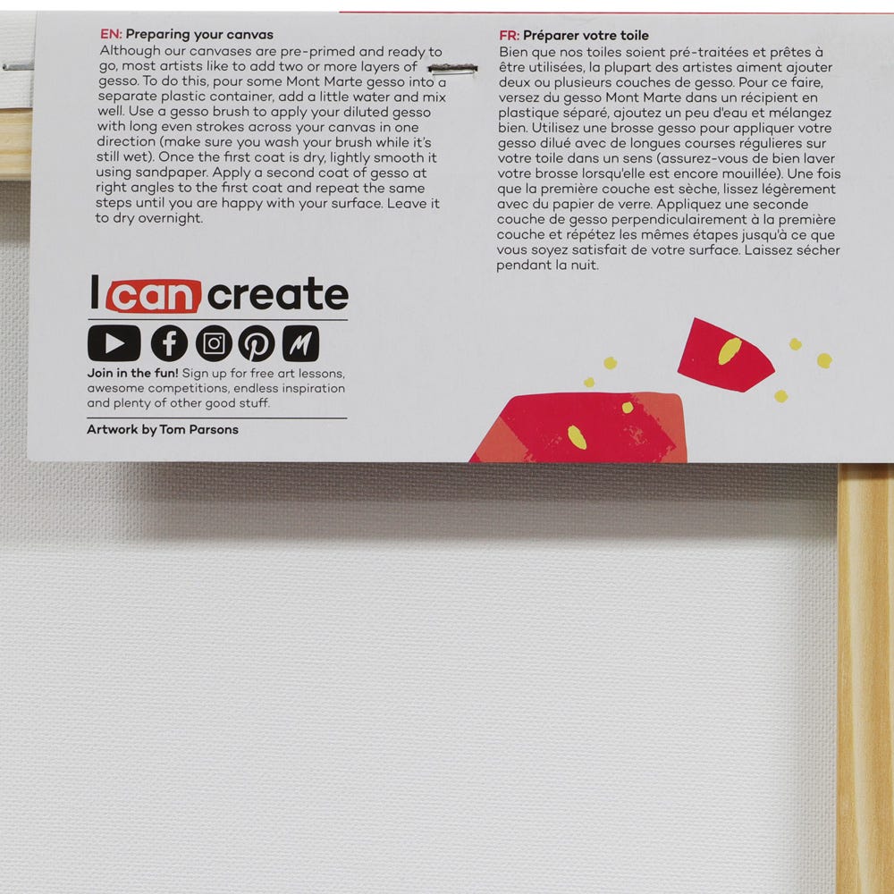 Mont Marte Signature Stretched Canvas 100x120cm Pine Frame for Acrylic & Oil Painting