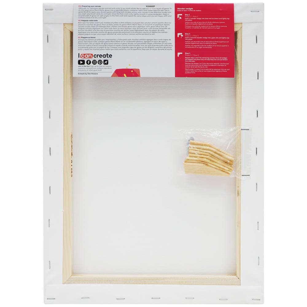 Mont Marte Signature Stretched Canvas 30x40cm Pine Frame for Acrylic & Oil Painting