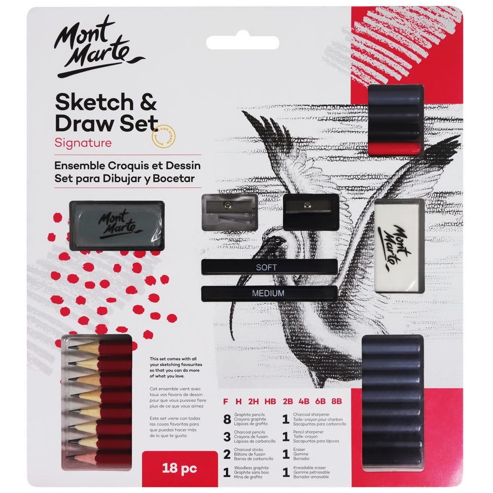 Mont Marte Sketch & Draw Set 18pc - Al Masam Stationery LLC Main image