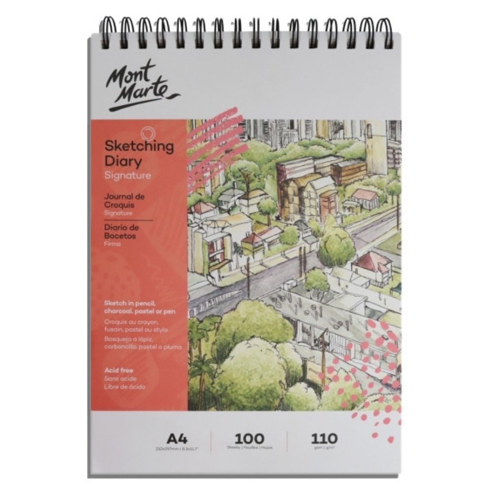 Mont Marte Jumbo Sketching Diary 100 Sht A4 - Al Masam Stationery LLC Main image