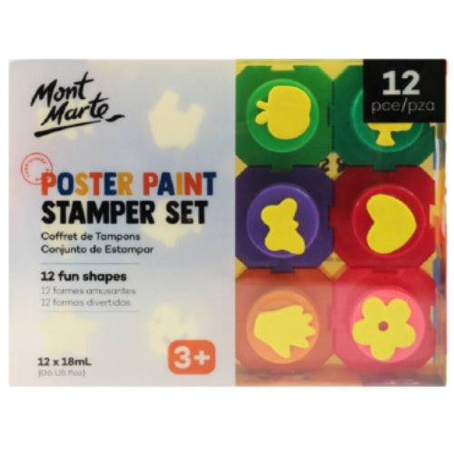 Mont Marte Kids Poster Paint Stamper Set 12 Piece - Al Masam Stationery LLC