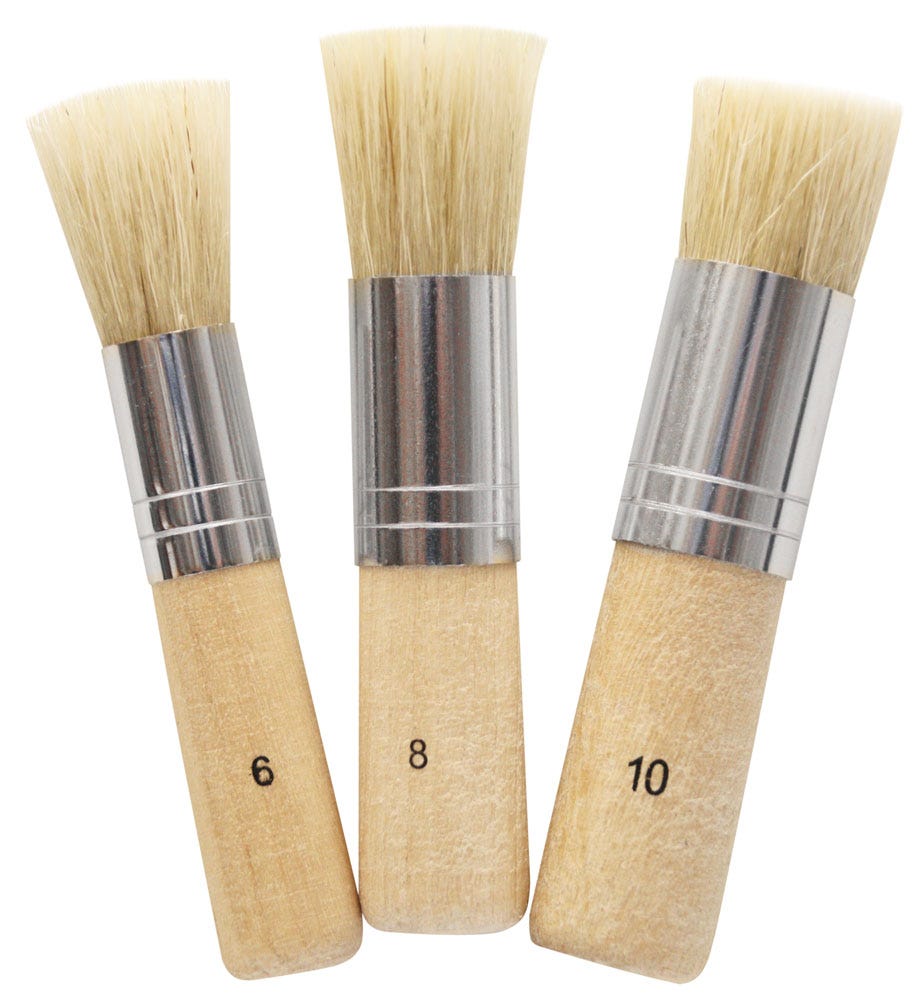 Mont Marte Studio Stencil Brushes Pkt 3 - Al Masam Stationery LLC