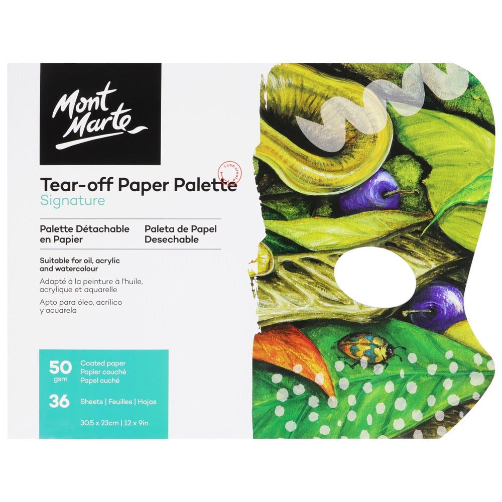 Mont Marte Tear Off Paper Palette Pad 36 sheet - Al Masam Stationery LLC Main image