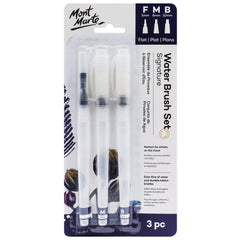 Mont Marte Waterbrush Set Flat F/M/B 3pc - Al Masam Stationery LLC