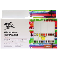 Mont Marte Watercolour Half Pan Set 22pc - Al Masam Stationery LLC