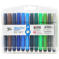 Mont Marte Watercolour Markers 24pc Tri Grip in Case - Al Masam Stationery LLC