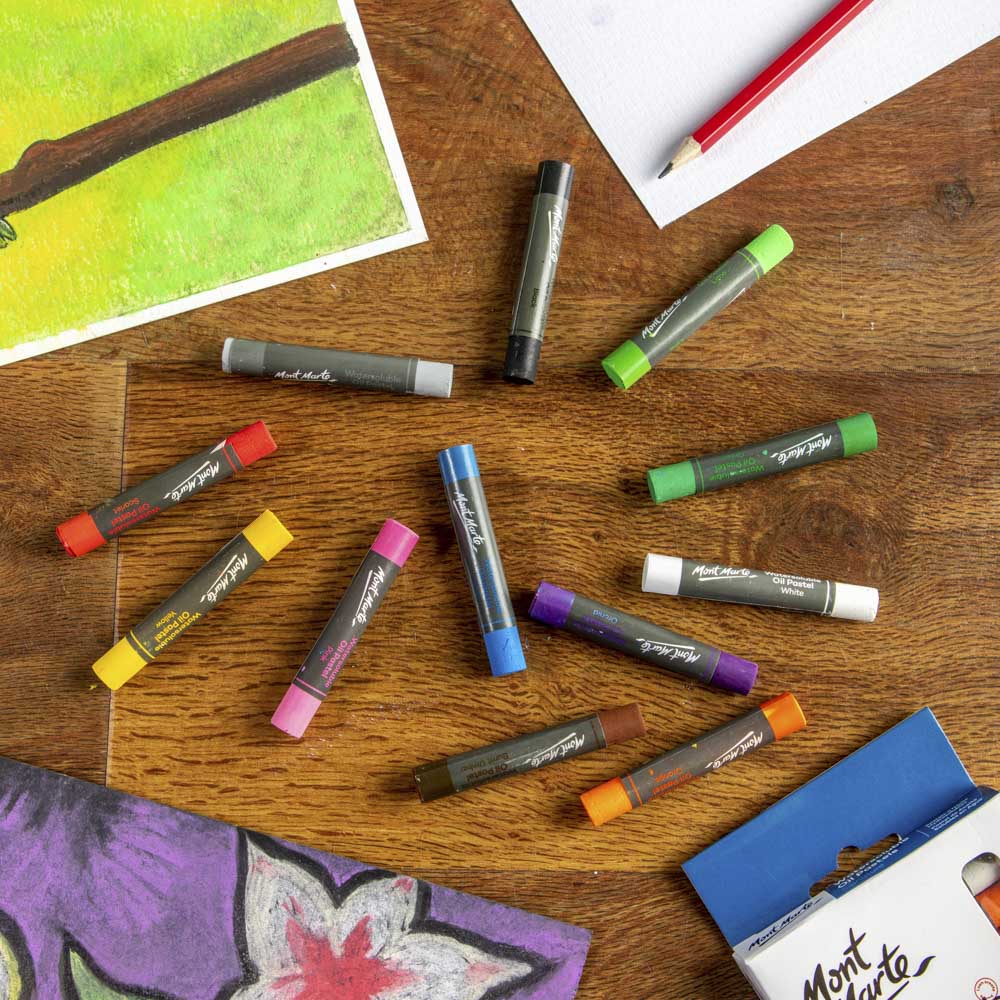 Mont Marte Watersoluble Oil Pastels 12pc - Al Masam Stationery LLC