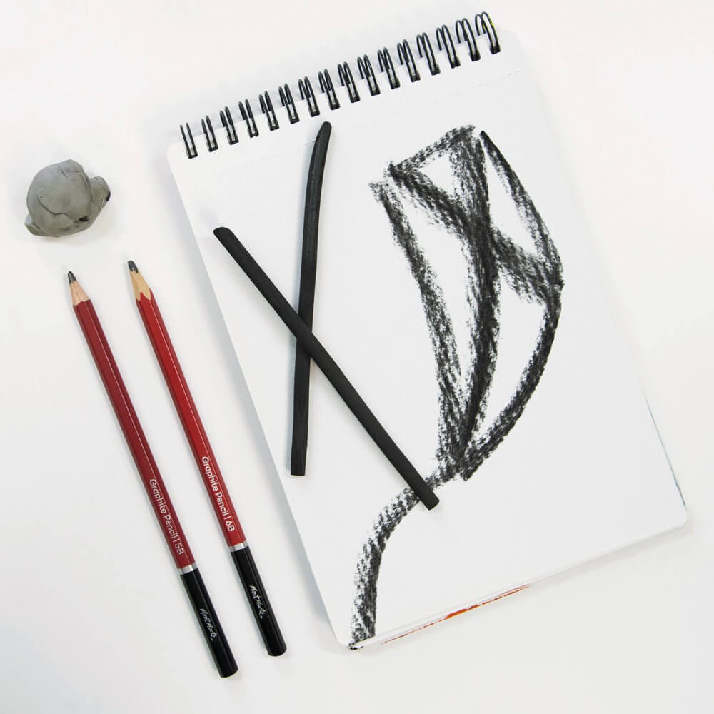 Mont Marte Willow Charcoal 12 Pack for Sketching, Life Drawing & Shading