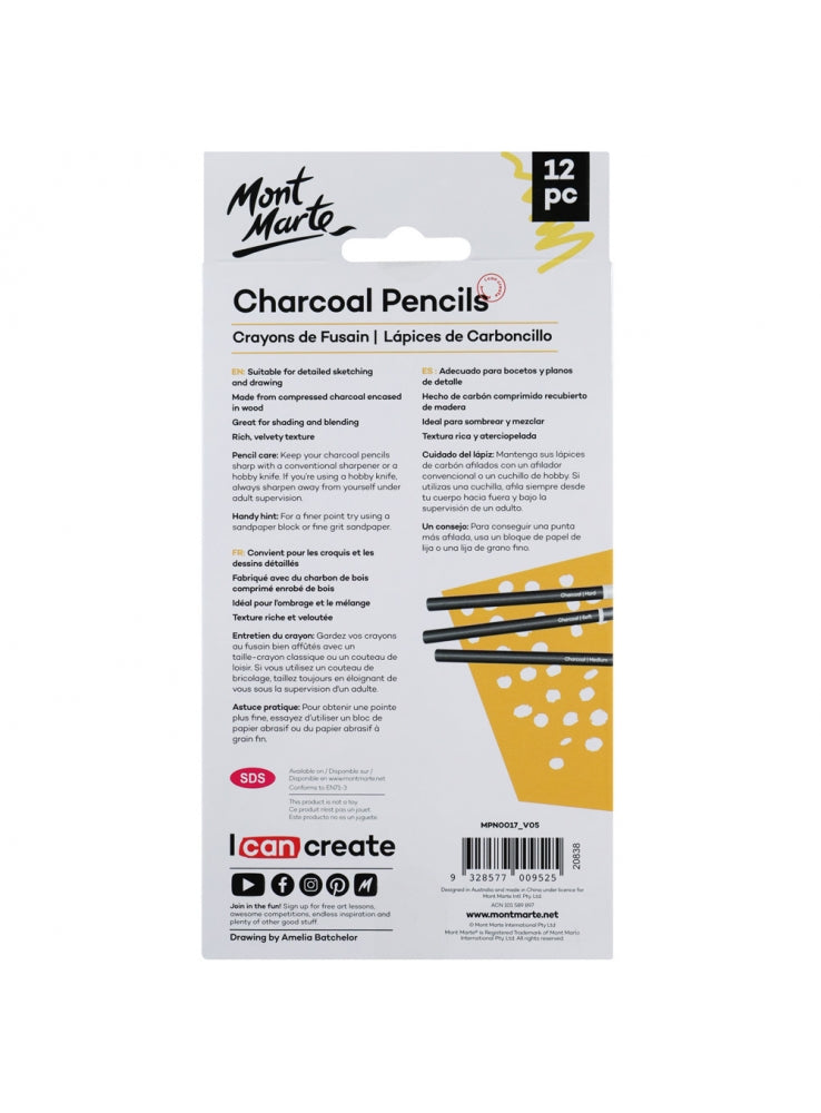 Mont Marte Signature Charcoal Pencils - Al Masam Stationery LLC