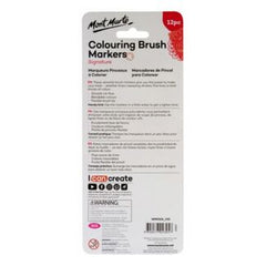 Mont Marte Colouring Brush Markers 12pc