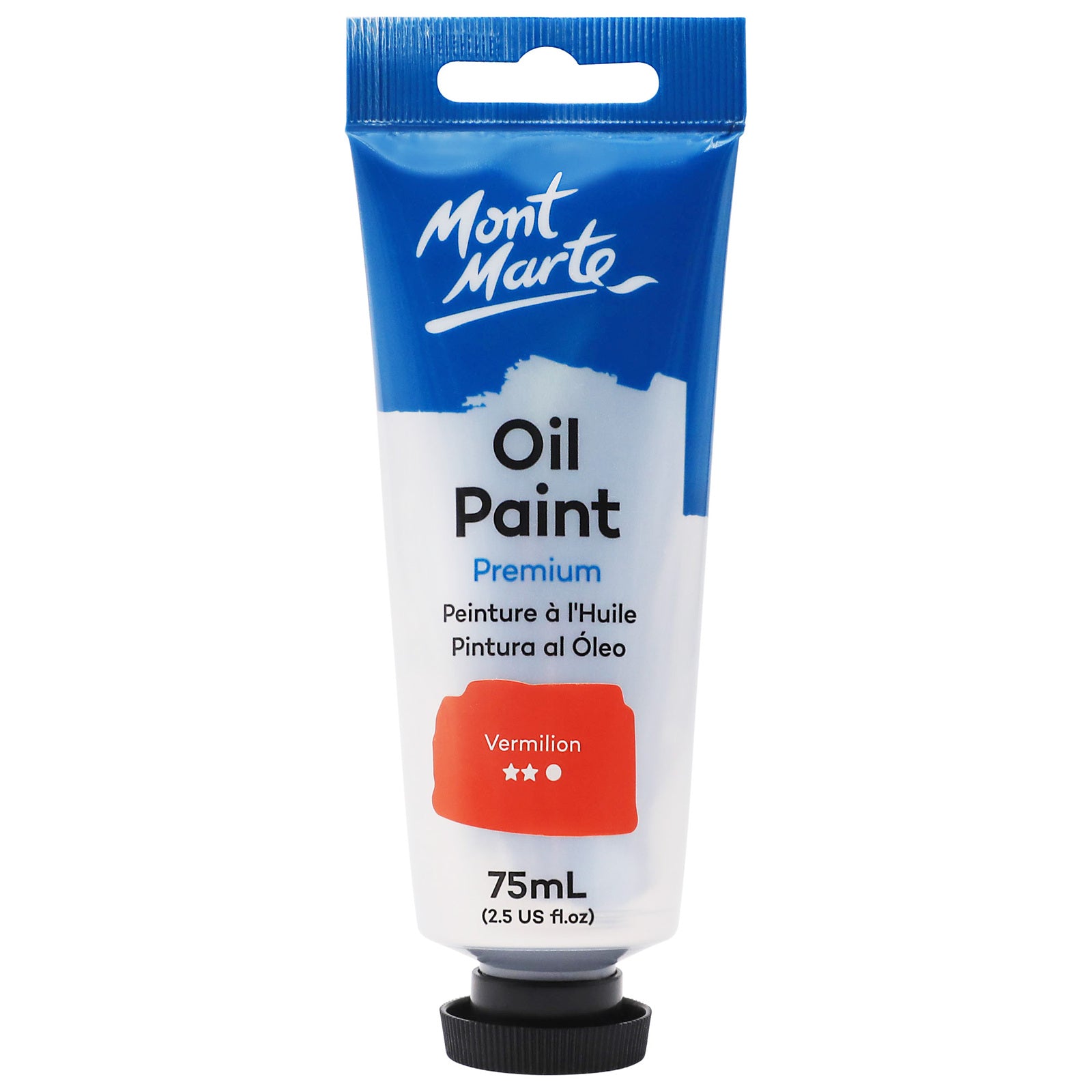 Mont Marte Oil Paint 75ml - Vermilion - Al Masam Stationery LLC Main image