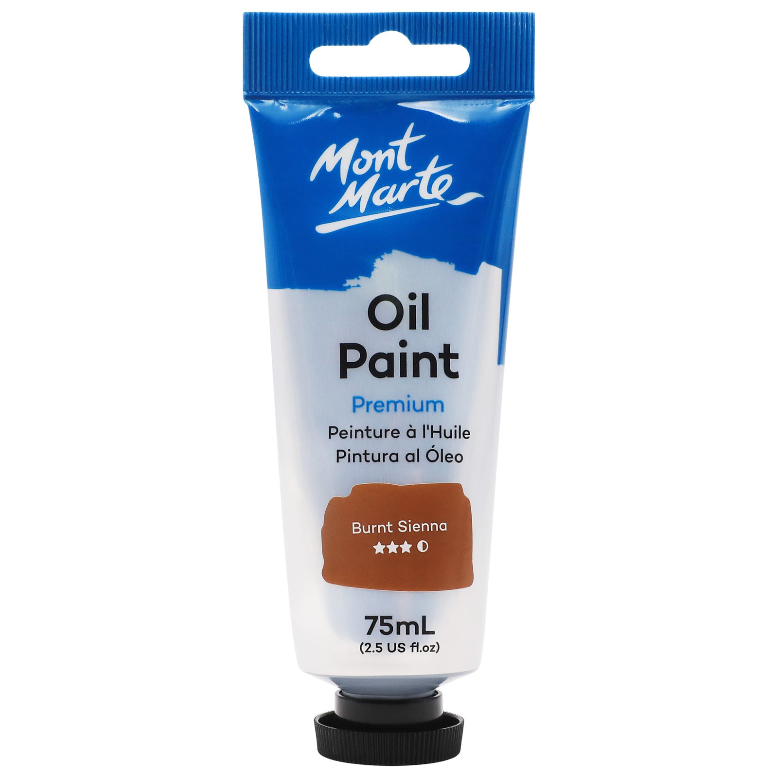 Mont Marte Oil Paint 75ml - Burnt Sienna - Al Masam Stationery LLC Main image