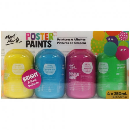 MM Poster Paint 250ml 4pc - Bright - Al Masam Stationery LLC