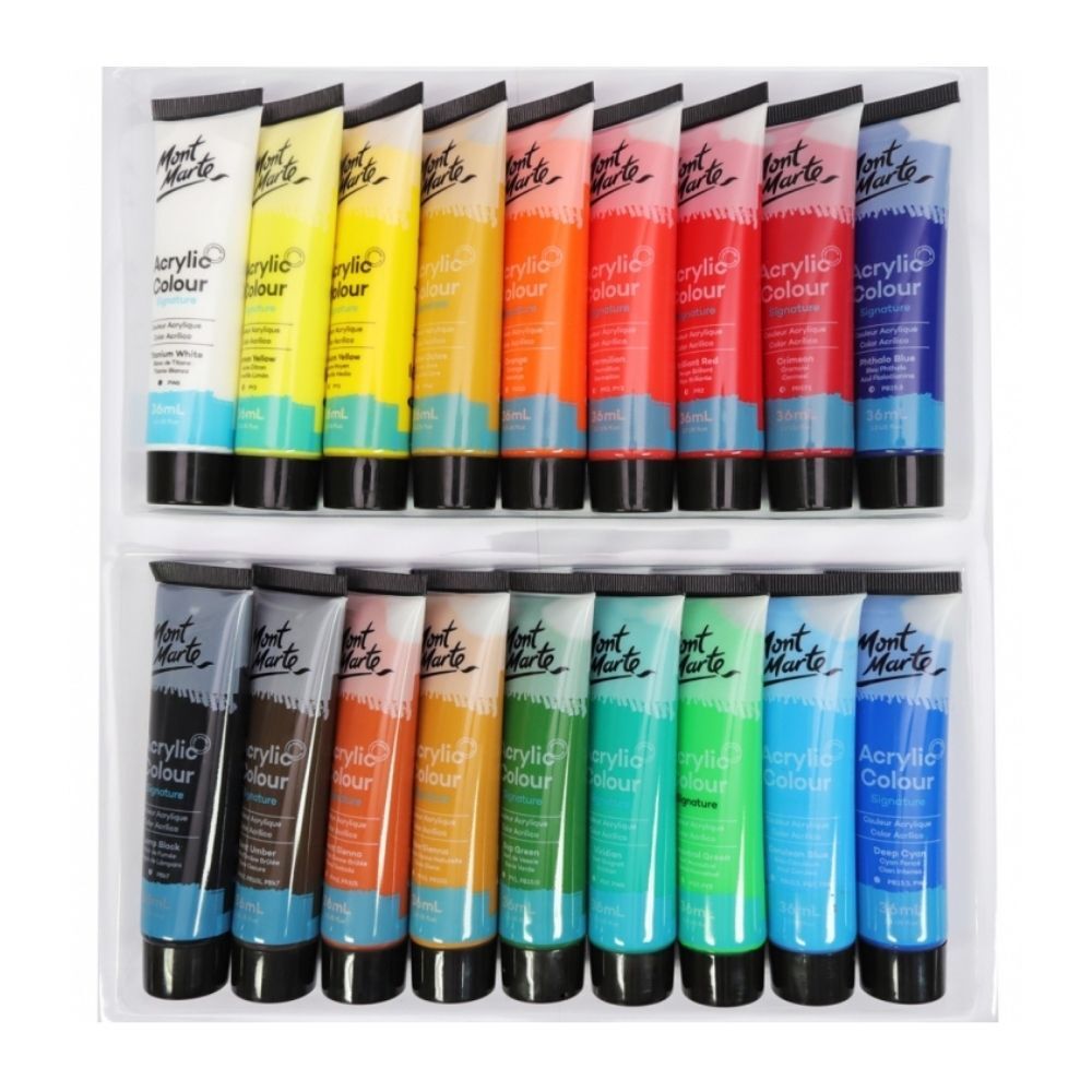 Mont Marte Acrylic Paint Set 18pc x 36ml - Al Masam Stationery LLC