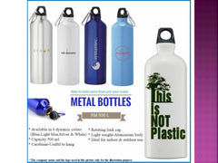 500ml - Aluminium Travel Bottles - Al Masam Stationery LLC