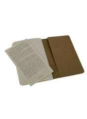 Moleskine Cashier Ruled Pocket Size Set of 3 kraft Brown - Al Masam Stationery LLC