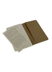 Moleskine Cashier Plain Pocket Size Set of 3 kraft Brown - Al Masam Stationery LLC