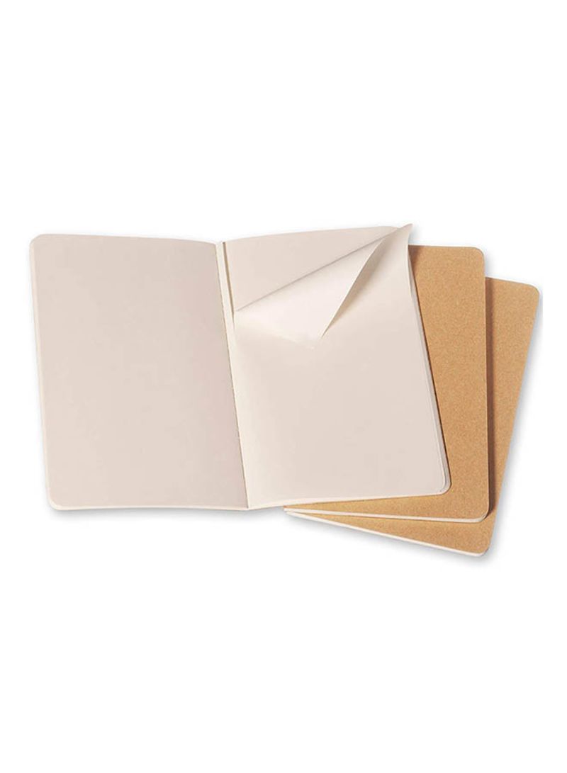 Moleskine Cashier Plain Extra Large Size Set of 3 kraft Brown - Al Masam Stationery LLC