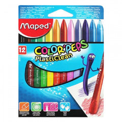 Maped Color Peps Plastic Crayons Pack 12 Colors - Al Masam Stationery LLC