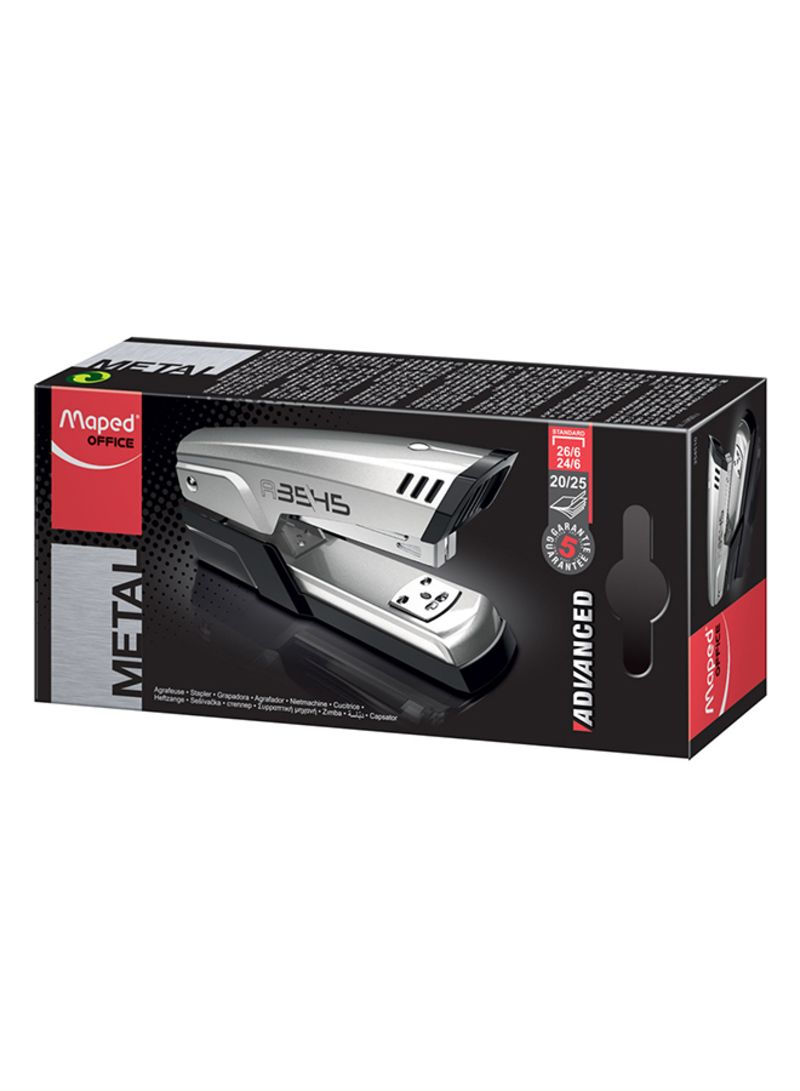 Maped Stapler 26/6 Half Strip Advanced Silver - Al Masam Stationery LLC