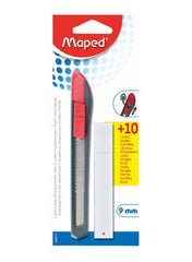 Maped Cutter 9mm Plastic and Blade Blister Pack - Al Masam Stationery LLC