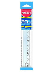 Maped Ruler 20cm Cristal Narrow Flat - Al Masam Stationery LLC