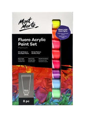 Fluoro Acrylic Paint Set Premium (1.2oz) - Al Masam Stationery LLC