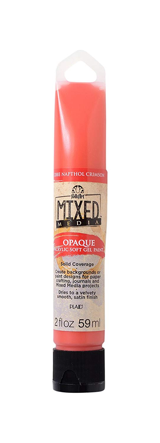 Opaque Acrylic Soft Gel Paint - Napthol Crimson - Al Masam Stationery LLC