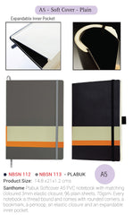 AMS-NBSN-113 - PLABUK  - SANTHOME Soft Cover A5 Notebooks (Blank sheets) - Al Masam Stationery LLC