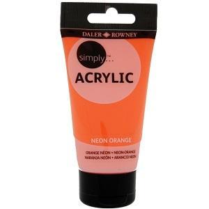 Daler Rowney Simply Acrylic Color NEON ORANGE - Al Masam Stationery LLC