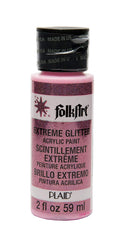 Folkart Extreme Glitter Multi Surface Paints Neon Pink - Al Masam Stationery LLC