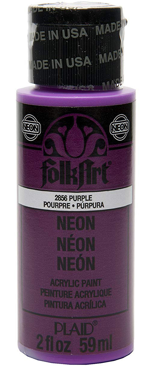 Folkart Neon Matte Acrylic Paints Neon Purple - Al Masam Stationery LLC