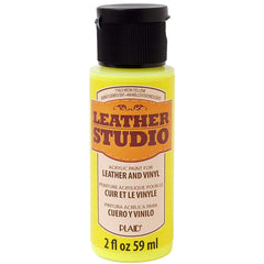 Leather Studio Paint Neon Yellow 2 Oz. - Al Masam Stationery LLC